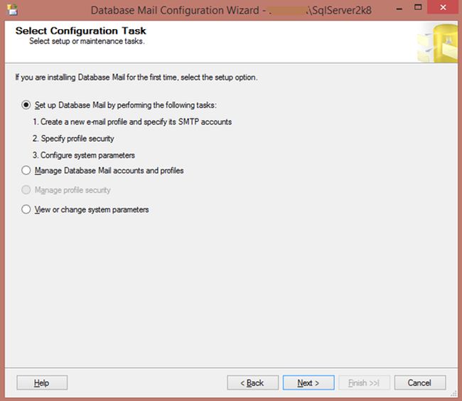 select configure task
